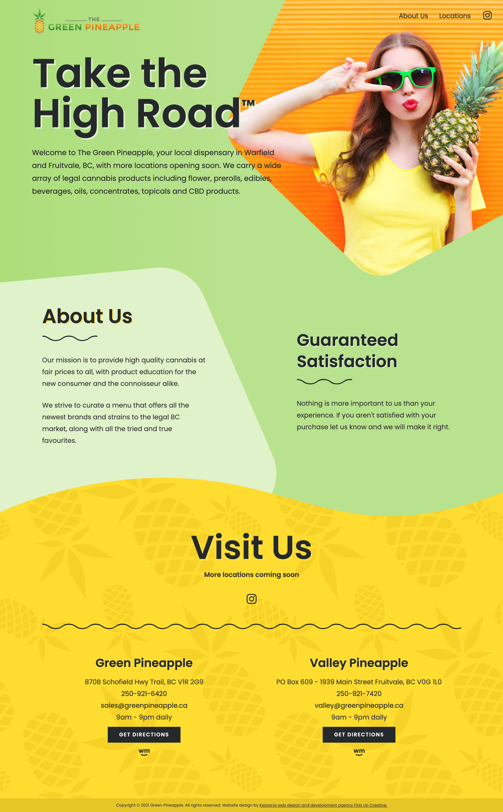 The Green Pineapple Landing Page