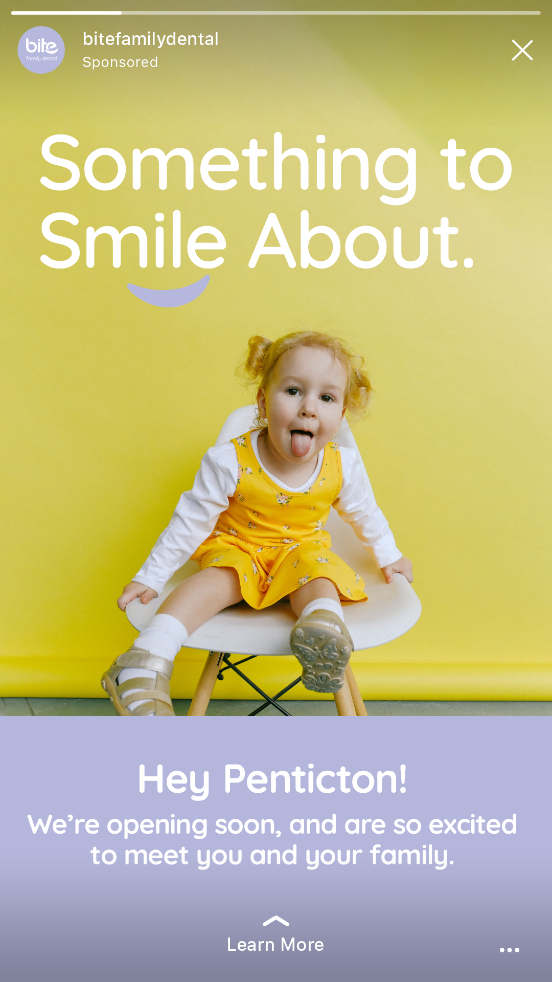 Bite Family Dental Instagram and digital ads