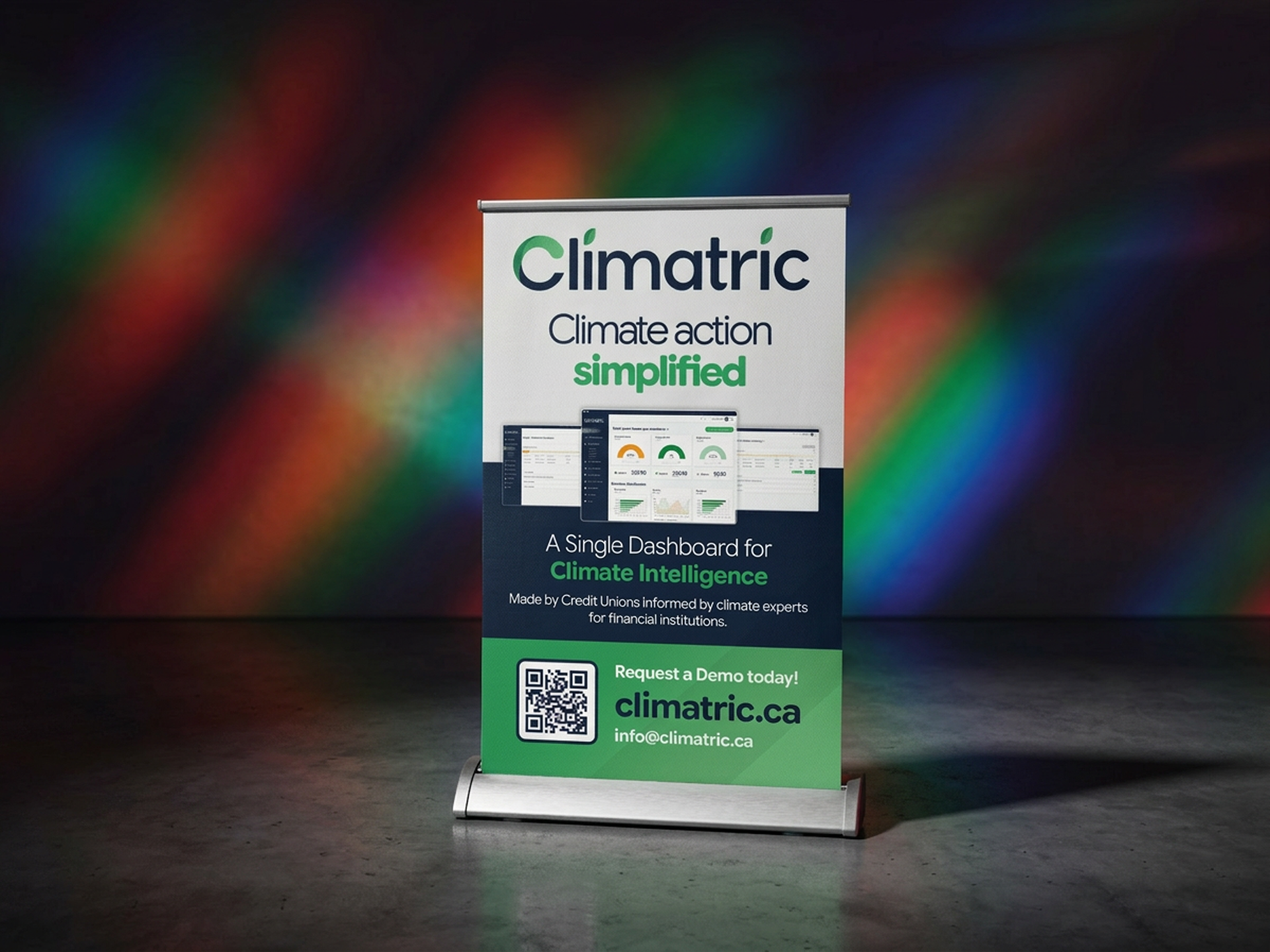 Climatric retractable banner mockup