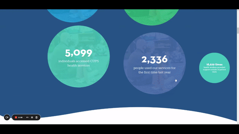CUPS annual report animated brand waves